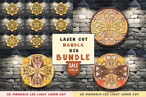 3d Mandala Laser Cut Svg Bundle