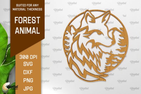 Animal Forest Wall Art Laser Cut Designs for Creative Projects