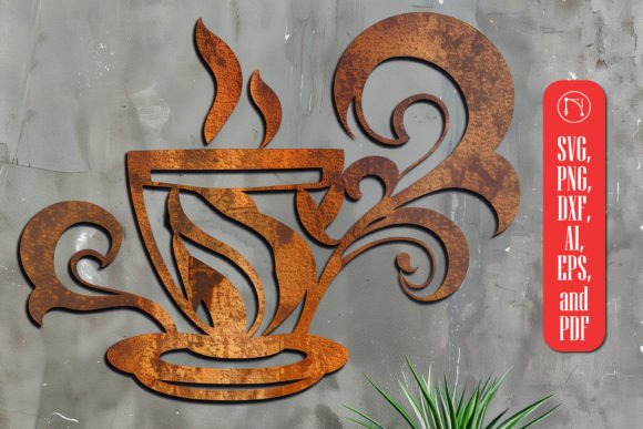 Coffee Wall Decor Laser Cut SVG Design