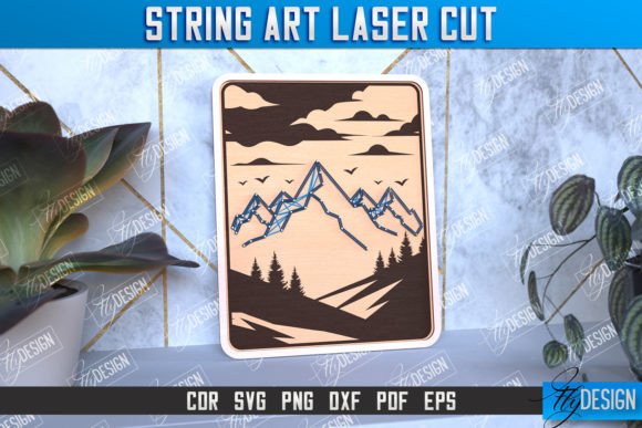 Create Stunning Mountain Landscapes with String Art