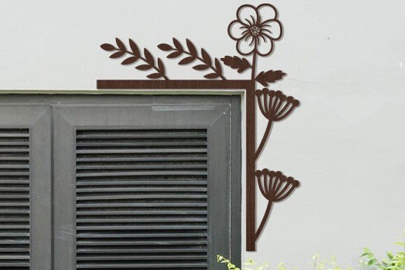 Elegant Spring Flower Door Corner SVG