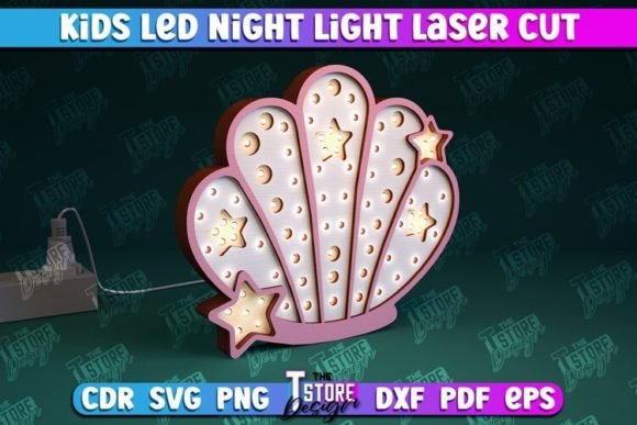 Enchanting Kids Led Night Light with Shell Design for CNC