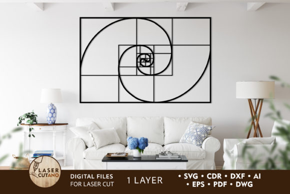 FIBONACCI Geometric: Creative Laser Cut Files