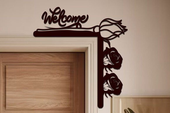 Laser Cut Rose Door Corner SVG: Elevate Your Designs